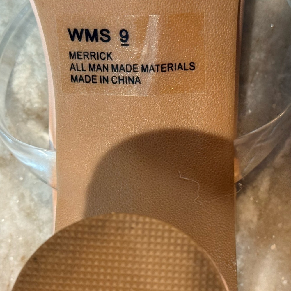 Women’s DOLCE VITA Merrick nude/clear heeled sandals- Size 9 - Picture 5 of 7